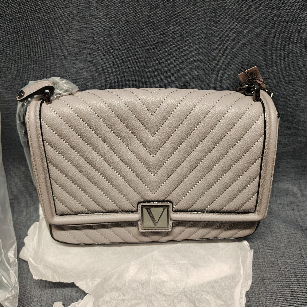 Victoria's Secret Quilted  Crossbody Hand Bag Shoulder Bag Grey, NWT